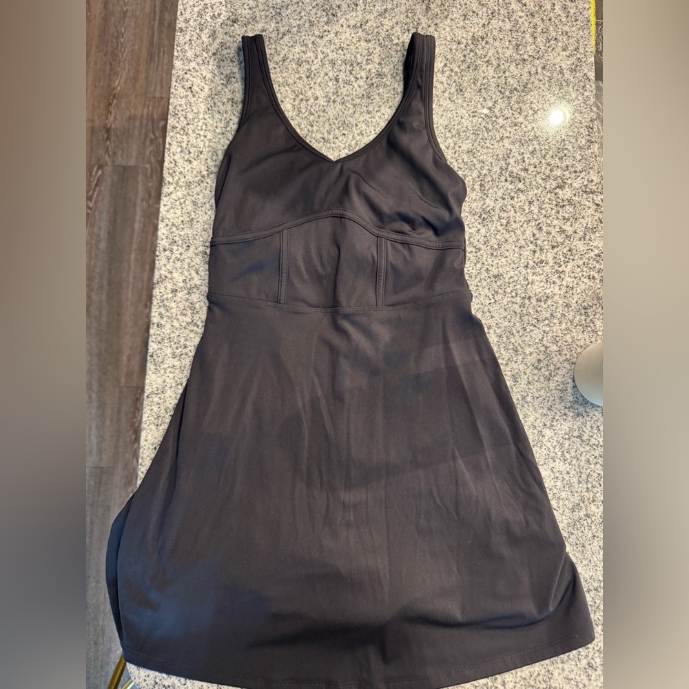 Gilly Hicks Active Dress w/ built in shorts and bra. Color black. Size XS